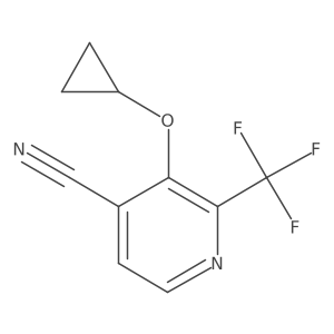 3-Cyclopropoxy-2-(trifluoromethyl)isonicotinonitrile结构式