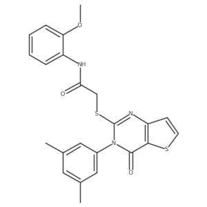 2-{[3-(3,5-dimethylphenyl)-4-oxo-3,4-dihydrothieno[3,2-d]pyrimidin-2-yl]sulfanyl}-N-(2-methoxyphenyl)acetamide结构式
