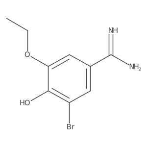 3-Bromo-5-ethoxy-4-hydroxybenzenecarboximidamide Structure