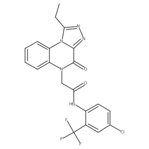 N-[4-chloro-2-(trifluoromethyl)phenyl]-2-(1-ethyl-4-oxo[1,2,4]triazolo[4,3-a]quinoxalin-5(4H)-yl)acetamide结构式