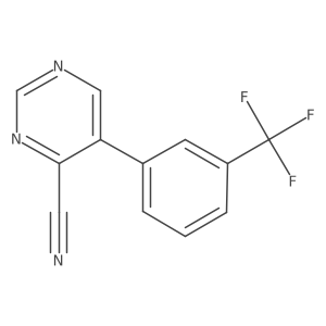 4-Cyano-5-(3-(trifluoromethyl)phenyl)pyrimidine Structure