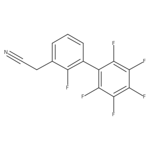 2-[2-Fluoro-3-(2,3,4,5,6-pentafluorophenyl)phenyl]acetonitrile结构式