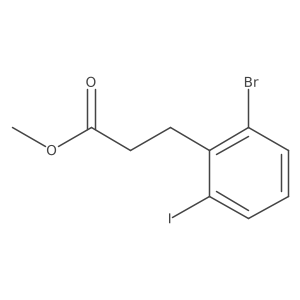 Benzenepropanoic acid, 2-bromo-6-iodo-, methyl ester结构式