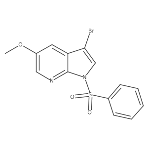 3-Bromo-5-methoxy-1-(phenylsulfonyl)-1H-pyrrolo[2,3-b]pyridine Structure