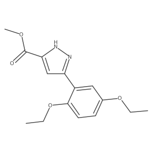 methyl 3-(2,5-diethoxyphenyl)-1H-pyrazole-5-carboxylate Structure