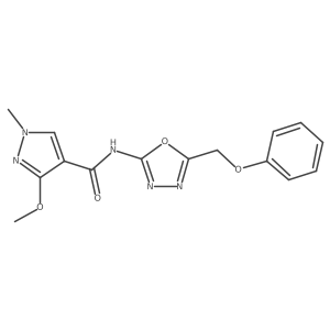 3-methoxy-1-methyl-N-(5-(phenoxymethyl)-1,3,4-oxadiazol-2-yl)-1H-pyrazole-4-carboxamide Structure