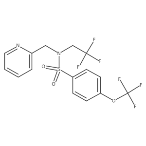 N-(pyridin-2-ylmethyl)-N-(2,2,2-trifluoroethyl)-4-(trifluoromethoxy)benzenesulfonamide结构式