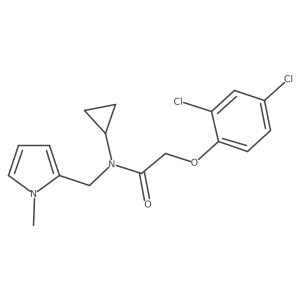 N-cyclopropyl-2-(2,4-dichlorophenoxy)-N-((1-methyl-1H-pyrrol-2-yl)methyl)acetamide Structure