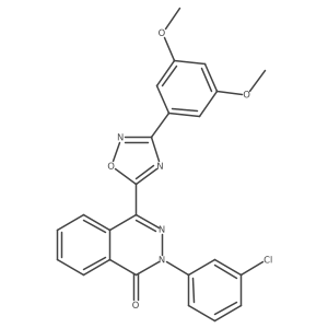2-(3-chlorophenyl)-4-[3-(3,5-dimethoxyphenyl)-1,2,4-oxadiazol-5-yl]phthalazin-1(2H)-one结构式