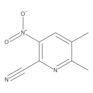 5,6-Dimethyl-3-nitropyridine-2-carbonitrile Structure