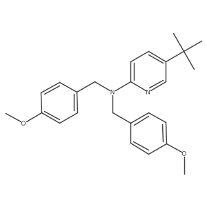5-(tert-butyl)-N,N-bis(4-methoxybenzyl)pyridin-2-amine结构式