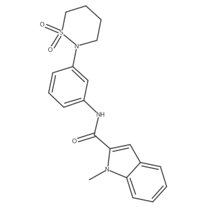 N-[3-(1,1-dioxido-1,2-thiazinan-2-yl)phenyl]-1-methyl-1H-indole-2-carboxamide Structure