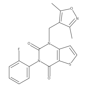 1-[(3,5-dimethyl-1,2-oxazol-4-yl)methyl]-3-(2-fluorophenyl)thieno[3,2-d]pyrimidine-2,4(1H,3H)-dione Structure