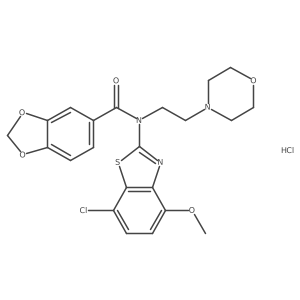 N-(7-chloro-4-methoxybenzo[d]thiazol-2-yl)-N-(2-morpholinoethyl)benzo[d][1,3]dioxole-5-carboxamide hydrochloride Structure