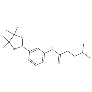 4-Methyl-N-(3-(4,4,5,5-tetramethyl-1,3,2-dioxaborolan-2-yl)phenyl)pentanamide结构式