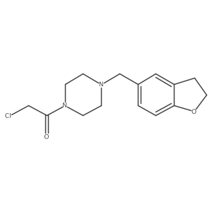 2-Chloro-1-(4-((2,3-dihydrobenzofuran-5-yl)methyl)piperazin-1-yl)ethan-1-one Structure