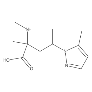 2-methyl-4-(5-methyl-1H-pyrazol-1-yl)-2-(methylamino)pentanoic acid Structure