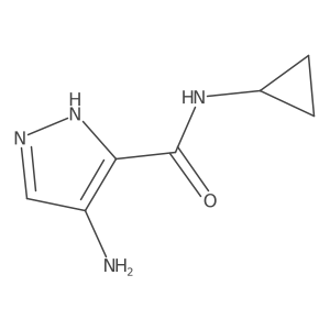 4-amino-N-cyclopropyl-1H-pyrazole-5-carboxamide Structure