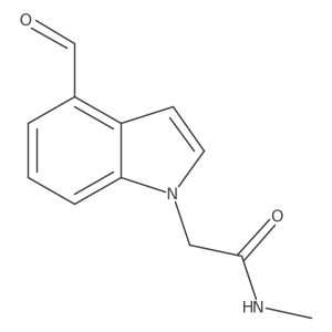 2-(4-Formyl-1H-indol-1-yl)-N-methylacetamide结构式