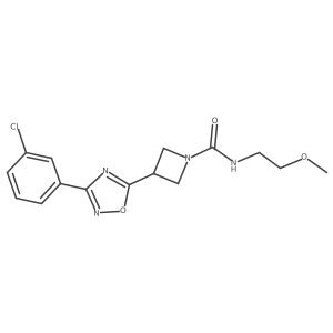 3-[3-(3-chlorophenyl)-1,2,4-oxadiazol-5-yl]-N-(2-methoxyethyl)azetidine-1-carboxamide结构式