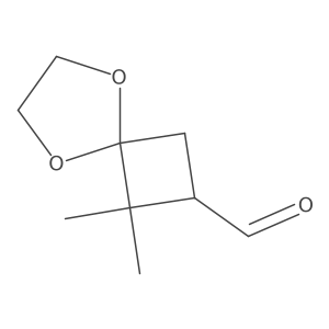 1,1-Dimethyl-5,8-dioxaspiro[3.4]octane-2-carboxaldehyde结构式