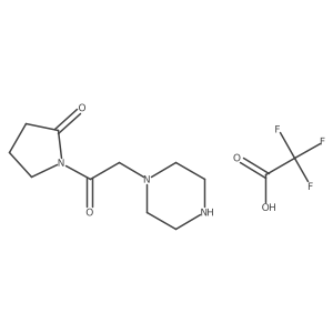1-[2-(Piperazin-1-yl)acetyl]pyrrolidin-2-one; trifluoroacetic acid结构式