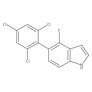 4-Fluoro-5-(2,4,6-trichlorophenyl)indole结构式