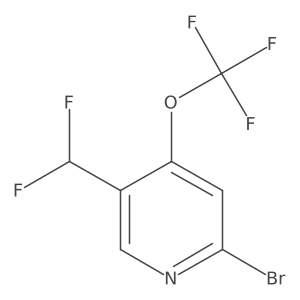 2-Bromo-5-(difluoromethyl)-4-(trifluoromethoxy)pyridine Structure