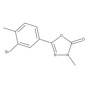 5-(3-Bromo-4-methylphenyl)-3-methyl-1,3,4-oxadiazol-2(3H)-one结构式
