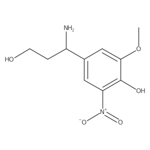 4-(1-Amino-3-hydroxypropyl)-2-methoxy-6-nitrophenol Structure