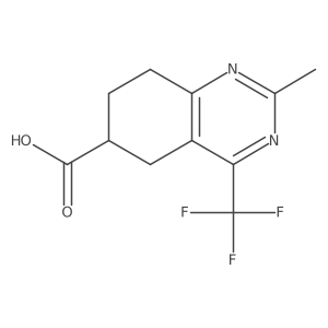 2-Methyl-4-(trifluoromethyl)-5,6,7,8-tetrahydroquinazoline-6-carboxylic acid结构式