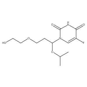 2,4(1H,3H)-Pyrimidinedione, 5-fluoro-1-(3-(2-hydroxyethoxy)-1-(1-methylethoxy)propyl)-结构式