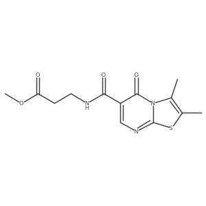 methyl N-[(2,3-dimethyl-5-oxo-5H-[1,3]thiazolo[3,2-a]pyrimidin-6-yl)carbonyl]-beta-alaninate结构式