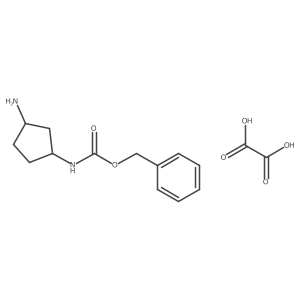 benzyl N-[(1R,3S)-3-aminocyclopentyl]carbamate oxalate Structure