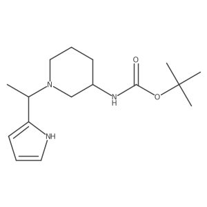 tert-butyl (1-(1-(1H-pyrrol-2-yl)ethyl)piperidin-3-yl)carbamate结构式