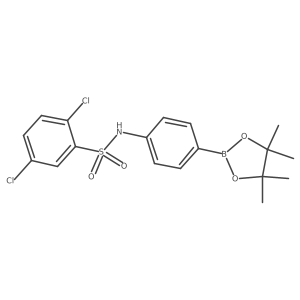 2,5-Dichloro-N-[4-(4,4,5,5-tetramethyl-[1,3,2]dioxaborolan-2-yl)-phenyl]benzenesulfonamide结构式