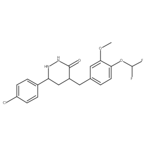 6-(4-Chlorophenyl)-4-[[4-(difluoromethoxy)-3-methoxyphenyl]methyl]diazinan-3-one Structure