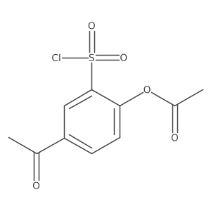 4-Acetyl-2-(chlorosulfonyl)phenyl acetate结构式