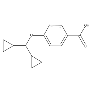 O=C(O)c1ccc(OC(C2CC2)C2CC2)cc1结构式