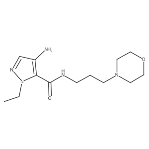 4-amino-1-ethyl-N-[3-(morpholin-4-yl)propyl]-1H-pyrazole-5-carboxamide结构式