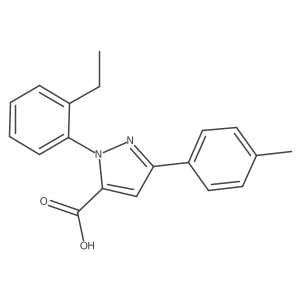 1-(2-ethylphenyl)-3-(p-tolyl)-1H-pyrazole-5-carboxylic acid Structure