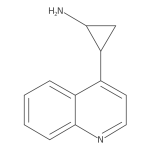2-(Quinolin-4-yl)cyclopropan-1-amine结构式