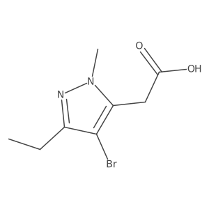 2-(4-bromo-3-ethyl-1-methyl-1H-pyrazol-5-yl)acetic acid Structure
