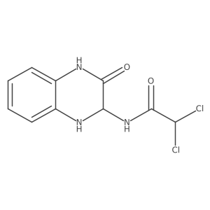2,2-dichloro-N-(3-oxo-2,4-dihydro-1H-quinoxalin-2-yl)acetamide结构式