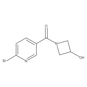 (6-Bromo-3-pyridyl)(3-hydroxy-1-azetidinyl)methanone Structure
