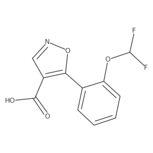 5-[2-(Difluoromethoxy)phenyl]-1,2-oxazole-4-carboxylic acid Structure