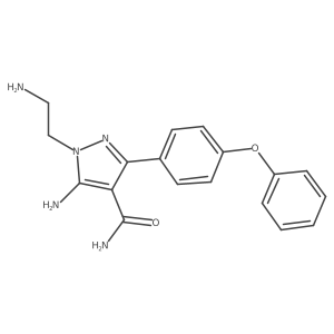 5-Amino-1-(2-aminoethyl)-3-(4-phenoxyphenyl)-1H-pyrazole-4-carboxamide Structure
