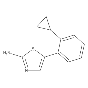 5-(2-Cyclopropylphenyl)thiazol-2-amine结构式