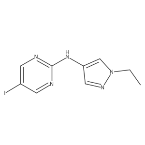N-(1-Ethyl-1H-pyrazol-4-yl)-5-iodo-2-pyrimidinamine结构式