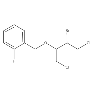 1-{[(3-Bromo-1,4-dichlorobutan-2-yl)oxy]methyl}-2-fluorobenzene结构式